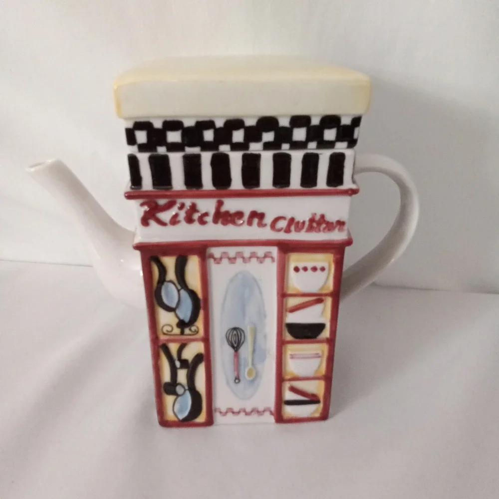 MSRF Inc Quick Cook Cooking School Kitchen Clutter Ceramic Novelty Teapot Lid